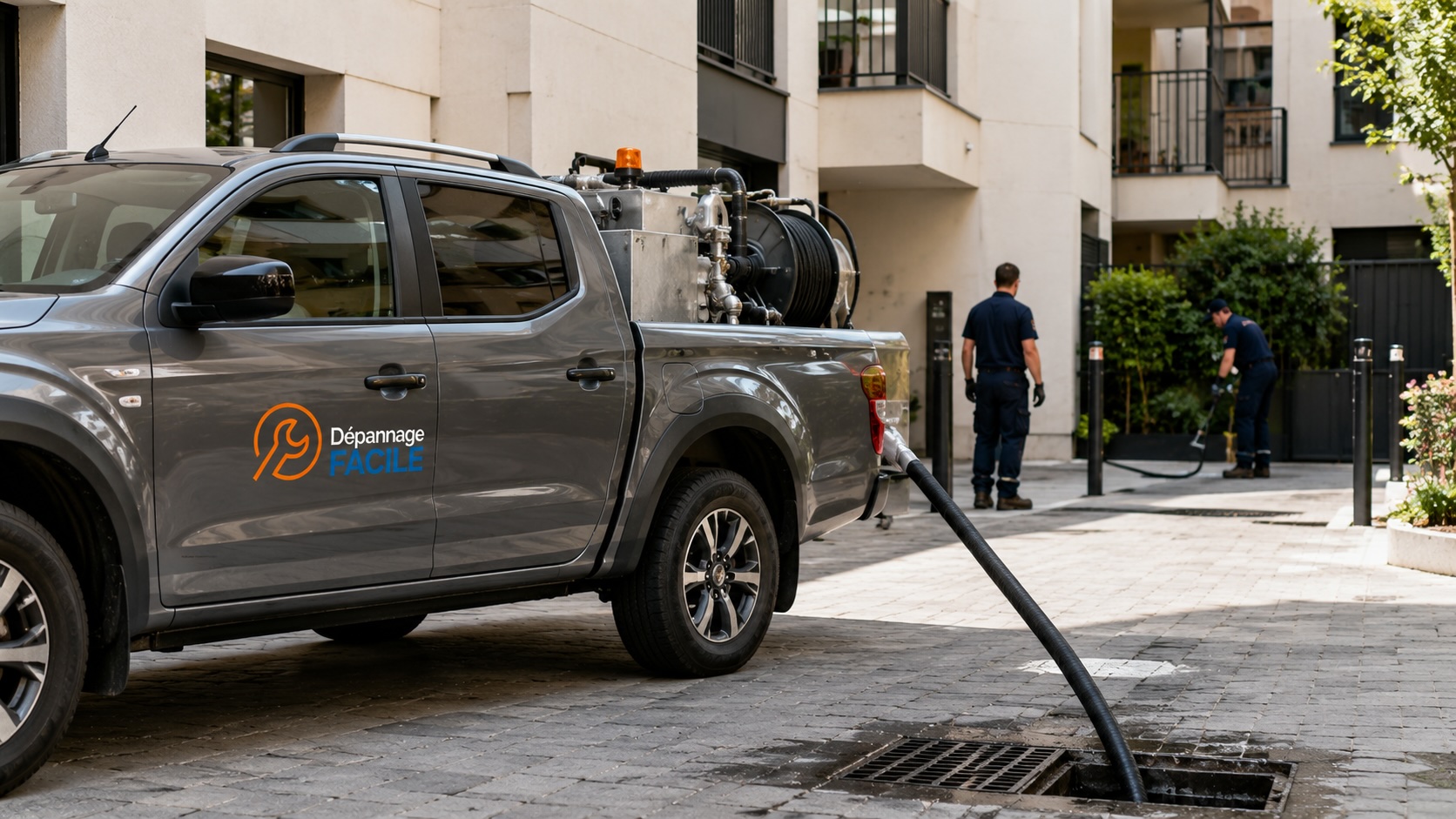 Débouchage descente d'immeuble à Rueil-Malmaison — Dépannage Facile